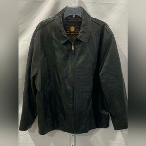 Men's Marc New York Black Leather Jacket XXL